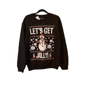 Holiday sweatshirt.🎄Black. Size Small. LETS GET JOLLY.